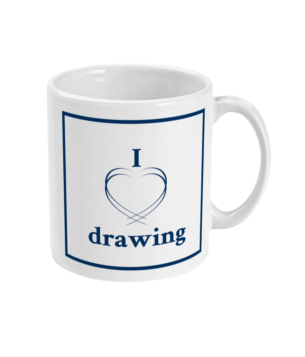11oz Mug I love drawing
