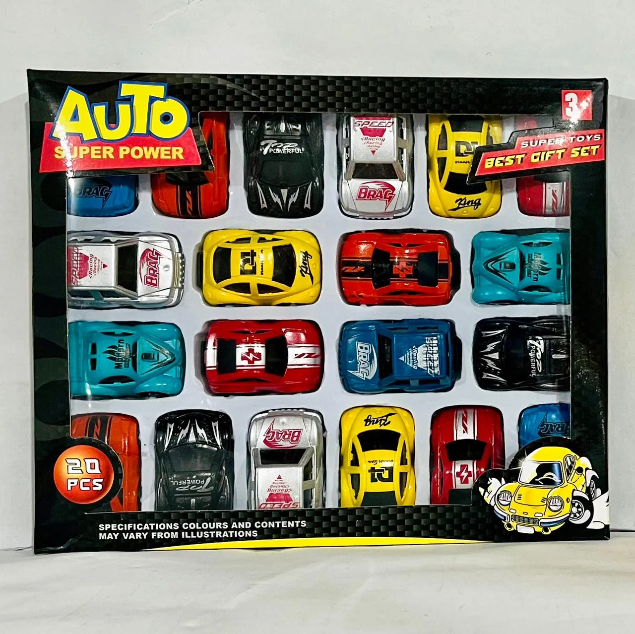 Auto Super Power Cars For Kids - 20 Pcs