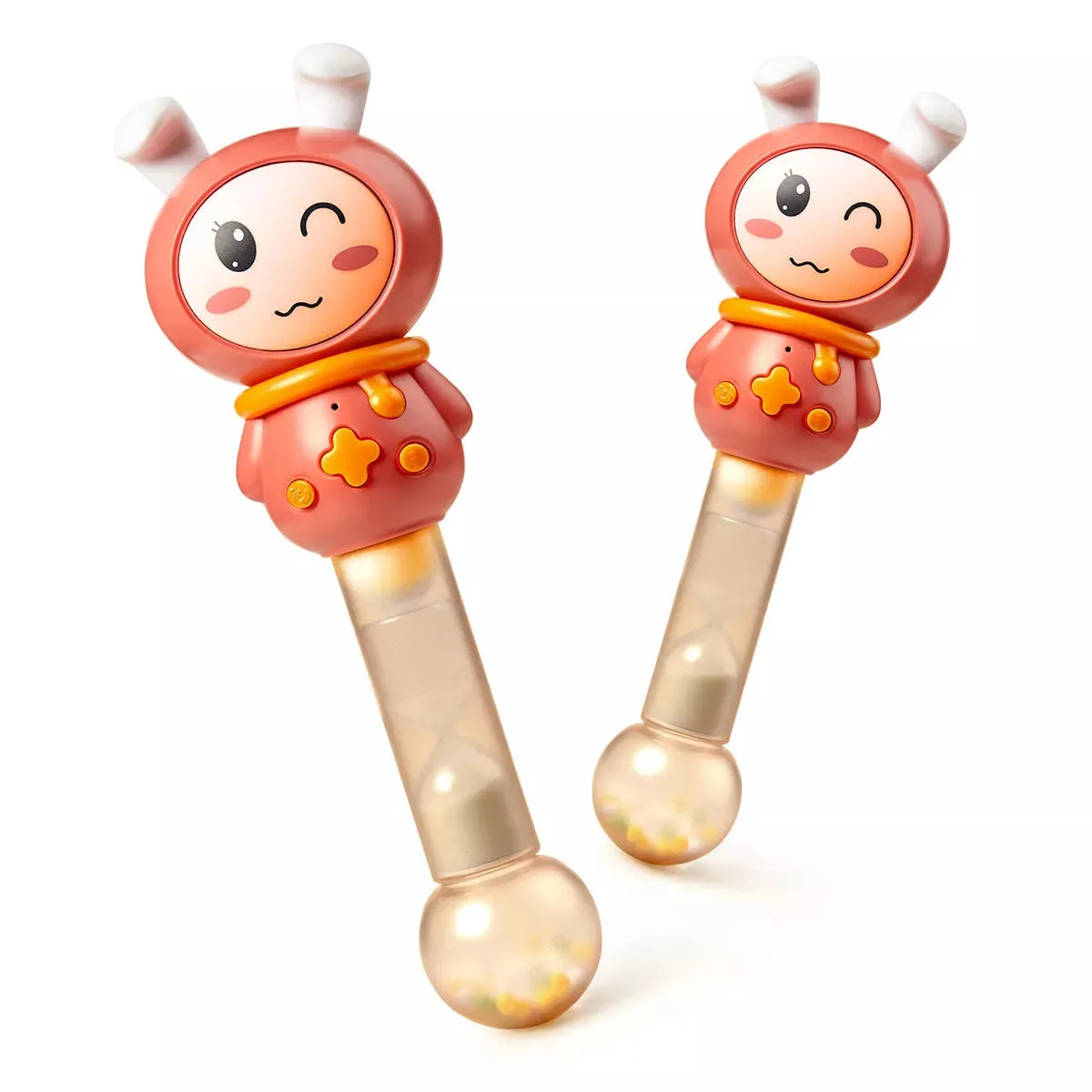 Baby shaker rattle toy, musical instruments sensory sound toy with light early educational toy for baby 6 Months 