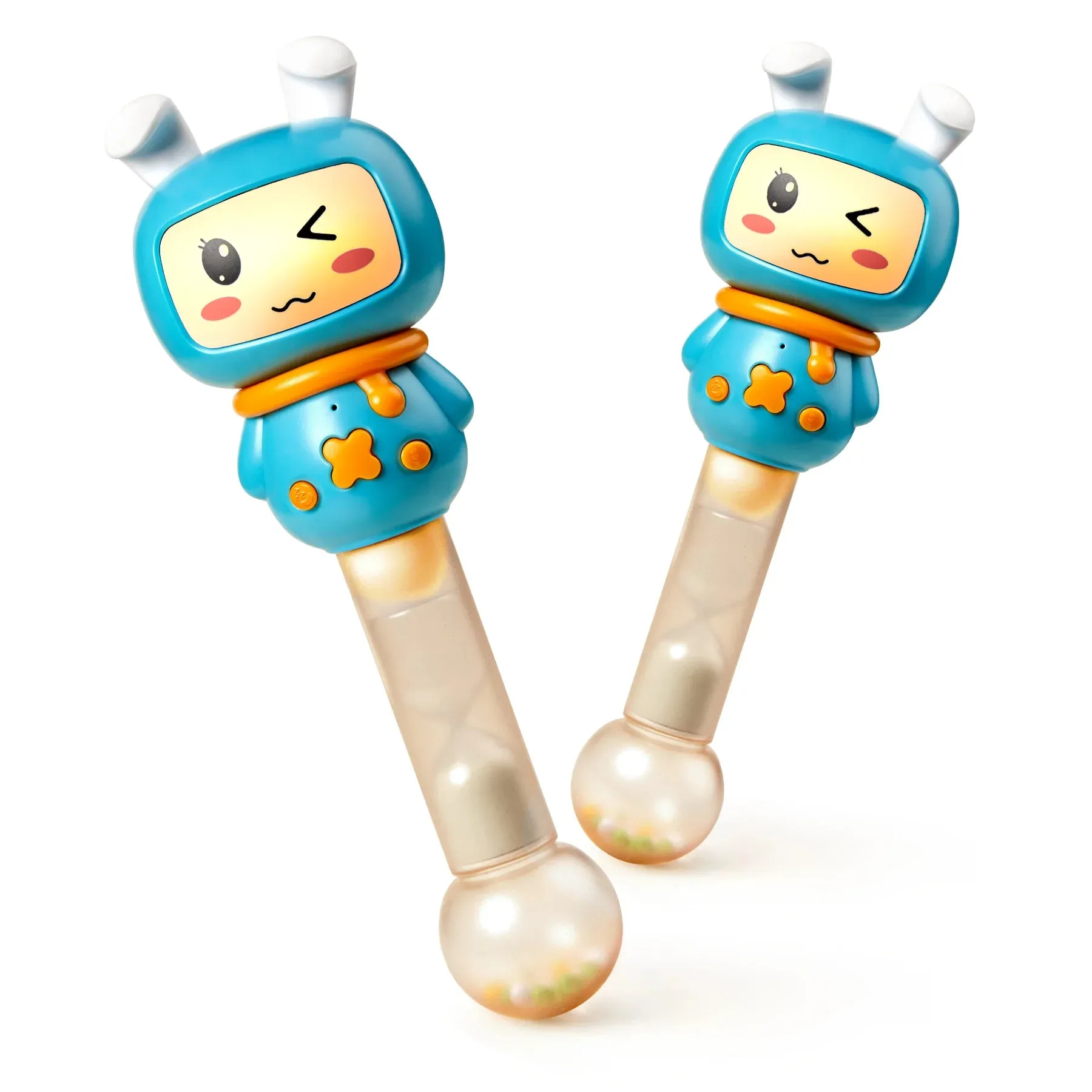 Baby shaker rattle toy, musical instruments sensory sound toy with light early educational toy for baby 6 Months 
