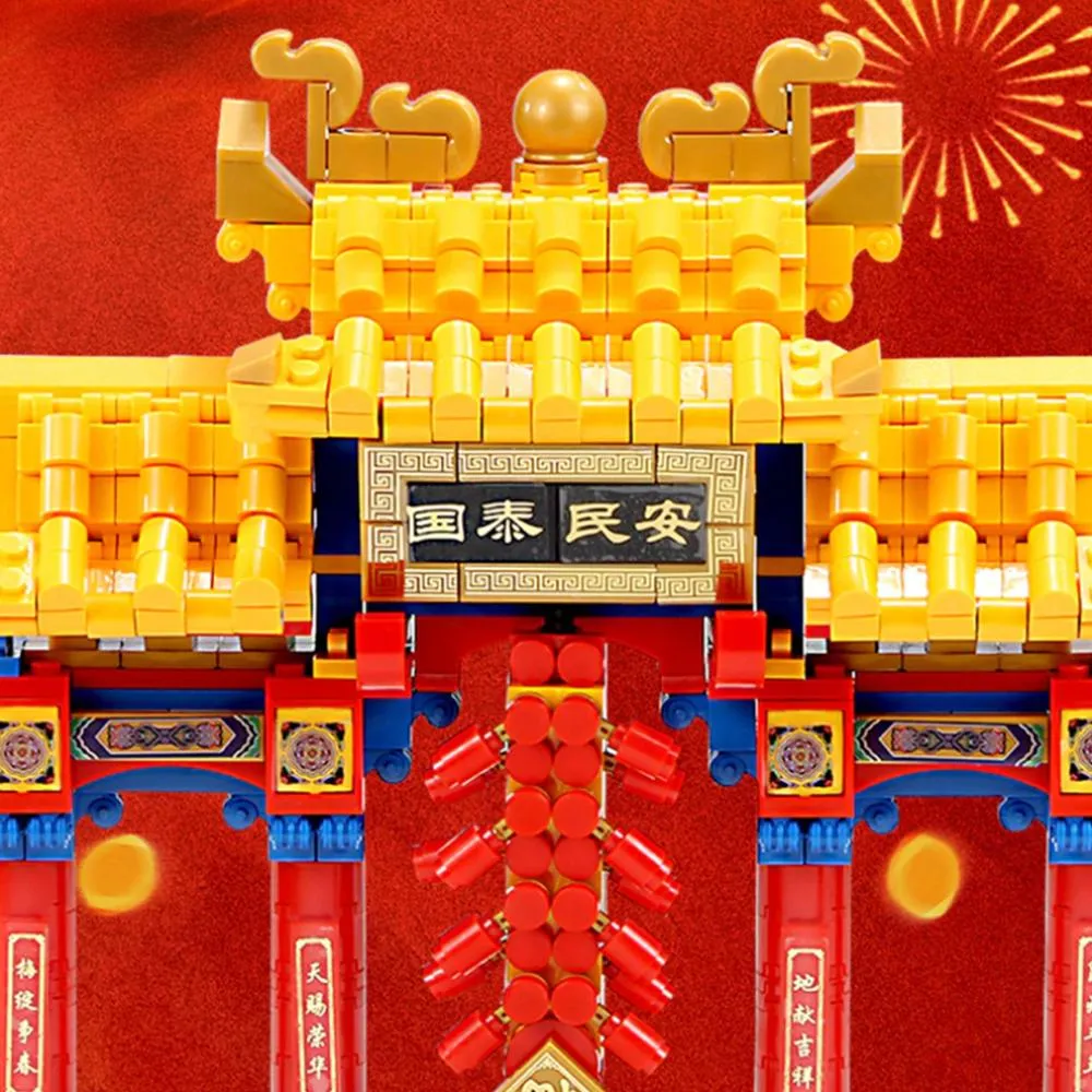 Chinese Lunar New Year Lion and Dragon Dance Building Block Set