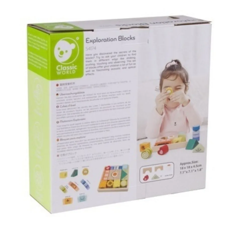 Classic World - Exploration Blocks Wooden Toys for Toddlers