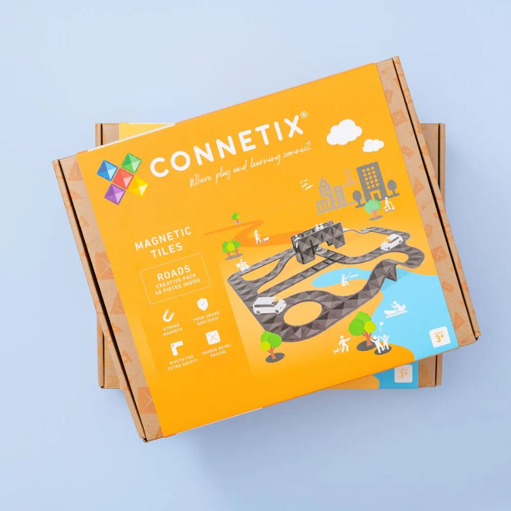 Connetix Creative Roads Pack 48 pc Pre Order Feb 2025