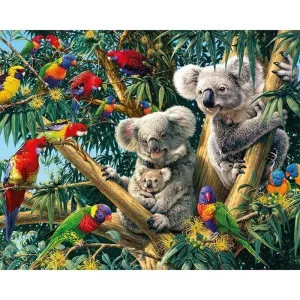 Diamond Painting 5D - Koalas in the Tree DIY