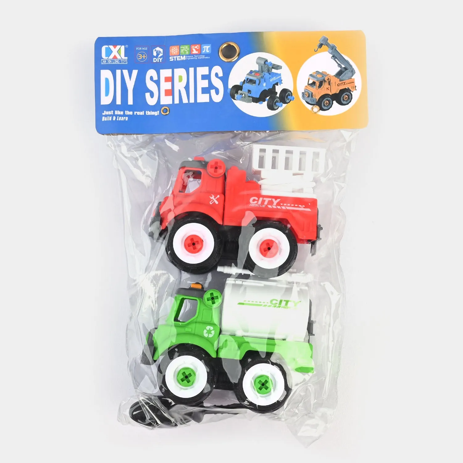 DIY Truck Fire Rescue Vehicles 2PCs For Kids
