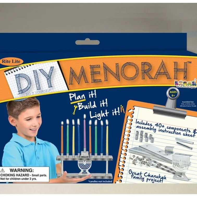 Do-it-Yourself Chanukah Menorah Kit Family Project Plan It! Build It! Light It!