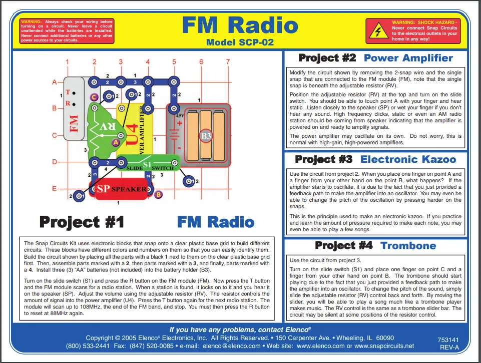 Elenco Snap Circuits Snap FM Radio