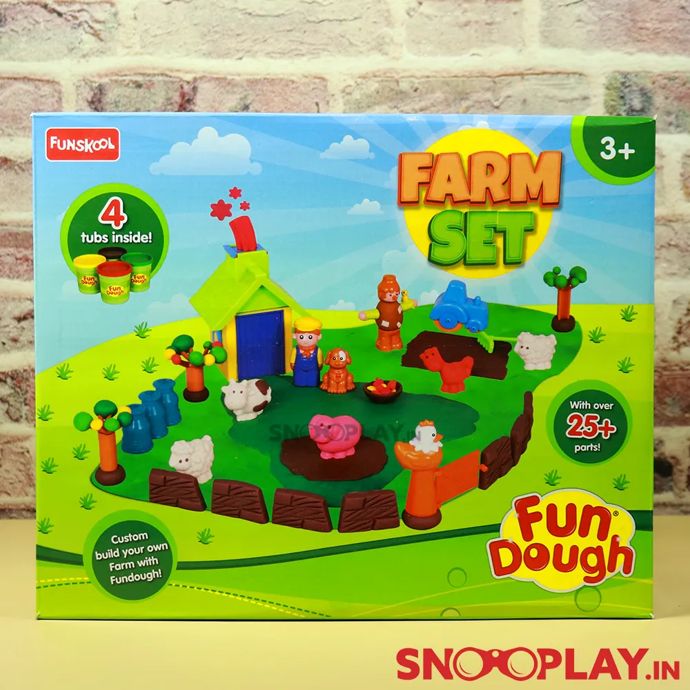 Farm Set (Build The Farm) Fun Dough Playset For Kids