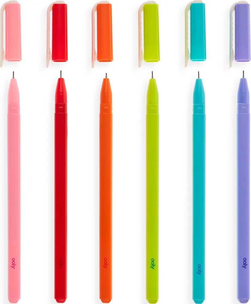 Fine Line Gel Pens - Set of 6