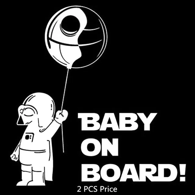 Fun Darth BABY ON BOARD Car Decal