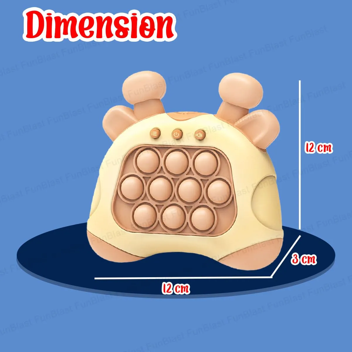 FunBlast Fast Push Intelligent Game – Pop Up Musical Toys for Kids, Sound Toys for Kids, Infant Toys, Children Activity Toys, Kids Toys, Electronic Toys for Kids, Birthday Gifts for Kids (Light Brown)