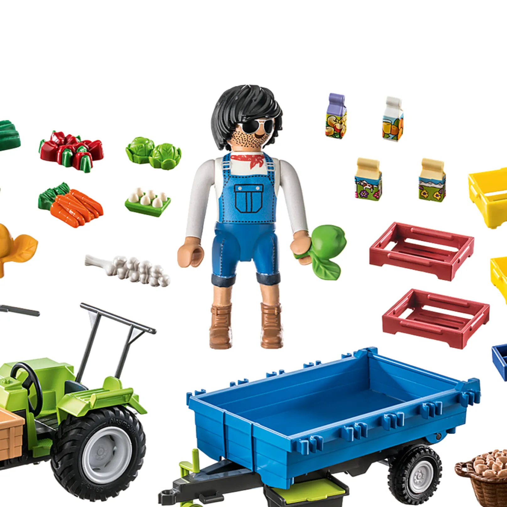 Harvester Tractor w Trailer