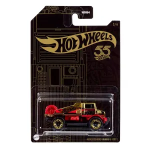 Hot Wheels 55th Anniversary Pearl & Chrome 2023 'Mercedes-Benz Unimog 1300L Diecast Car