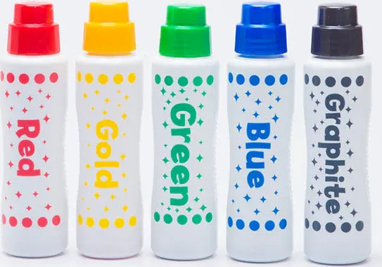 Metallic Shimmer Dot Markers 5 Pack