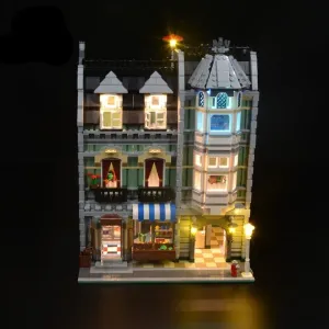 MOC  Compatible  LED Lighting Set DIY toys 10185 and 15008 Green Grocer (not include Building Blocks Model) only led light set