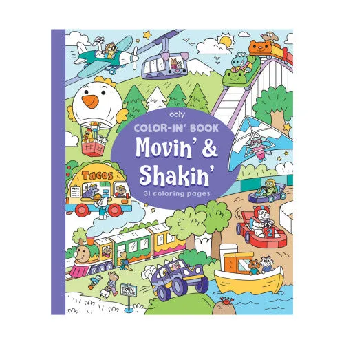 Ooly colour-in-book: movin' and shakin'