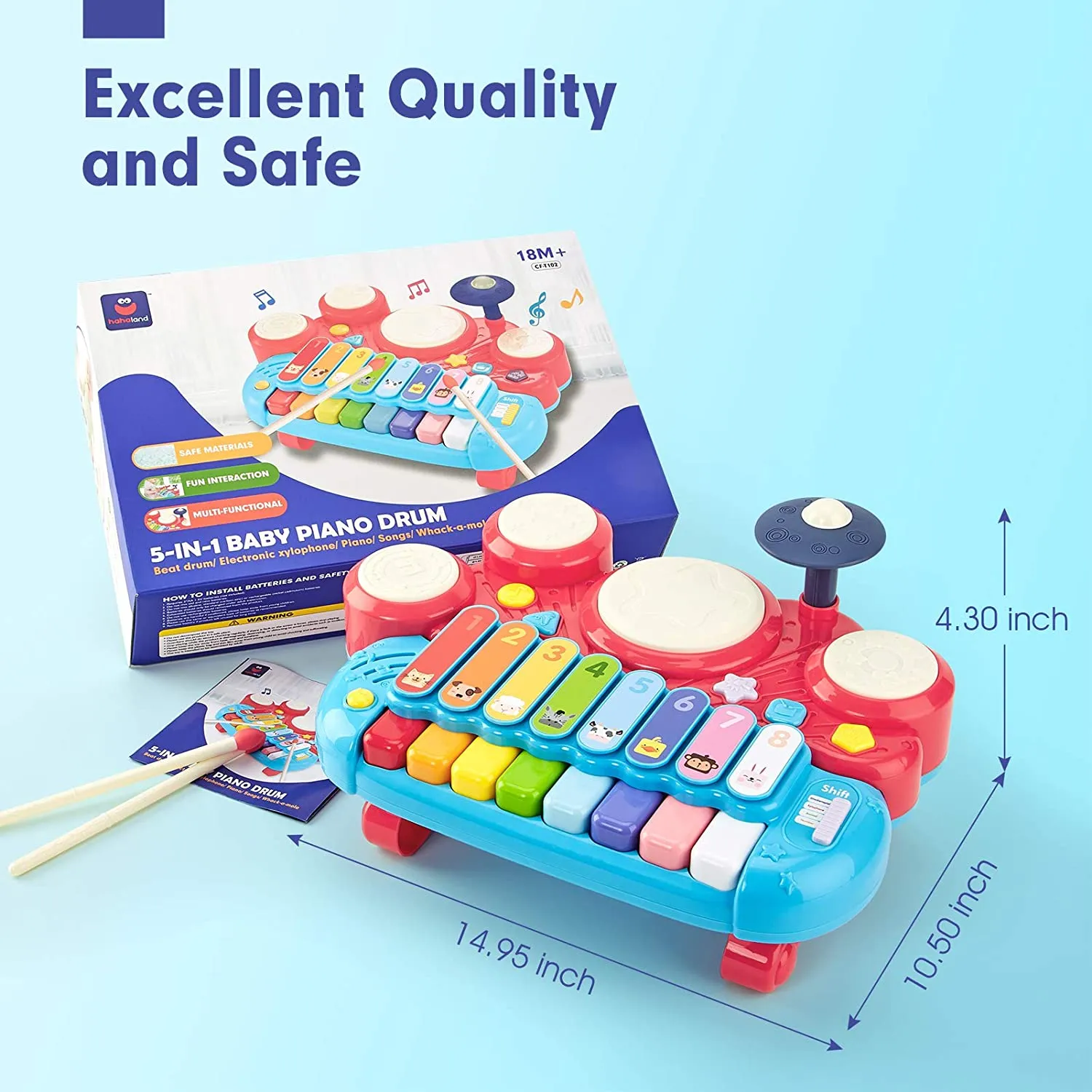 Piano Drum Set Educational Musical Toys