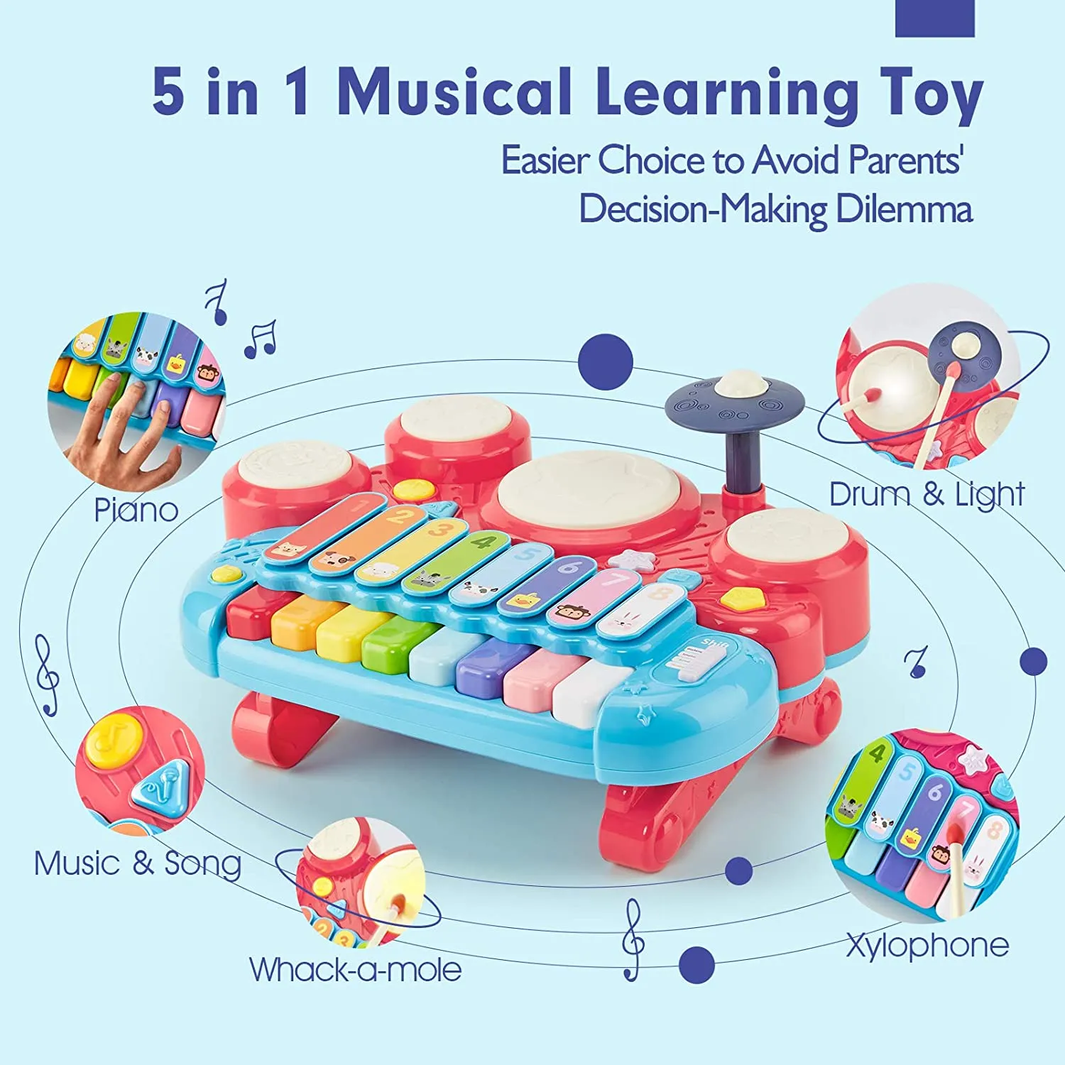 Piano Drum Set Educational Musical Toys