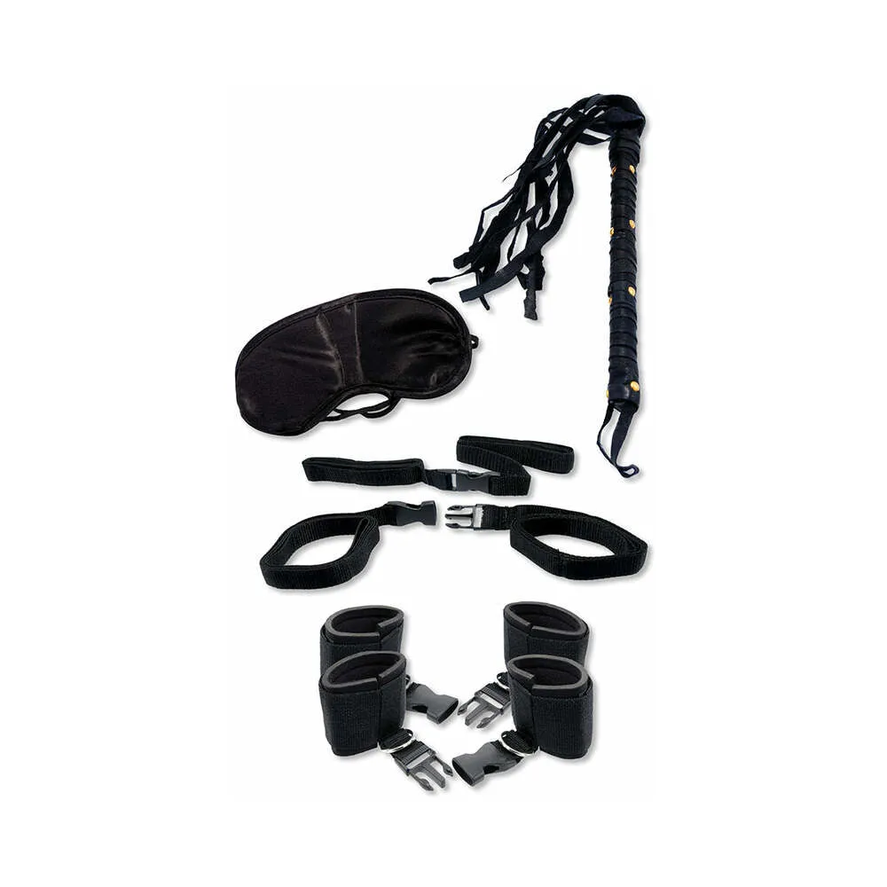 Pipedream Fetish Fantasy Series 5-Piece Bedroom Bondage Kit Black