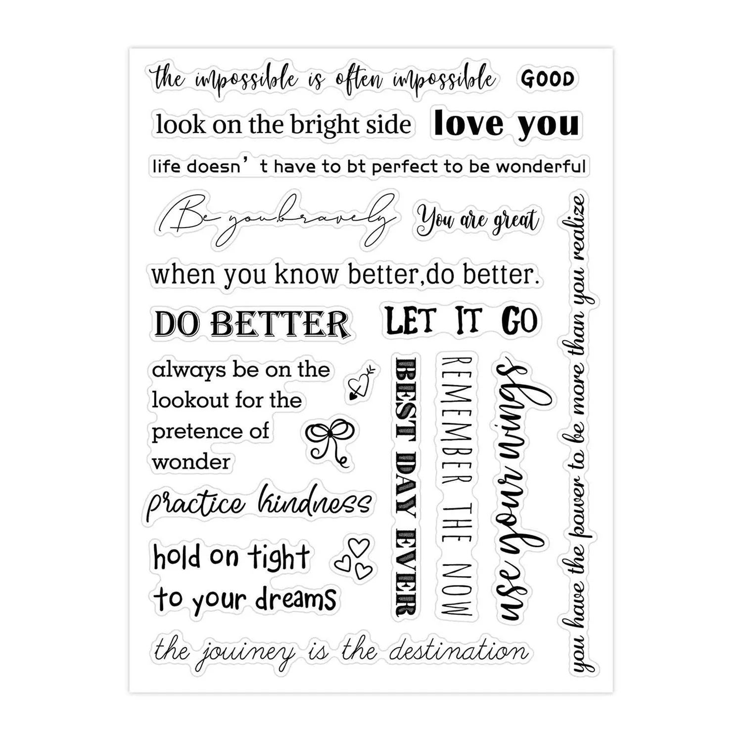 Poppy Crafts Sticker Set - Be Yourself