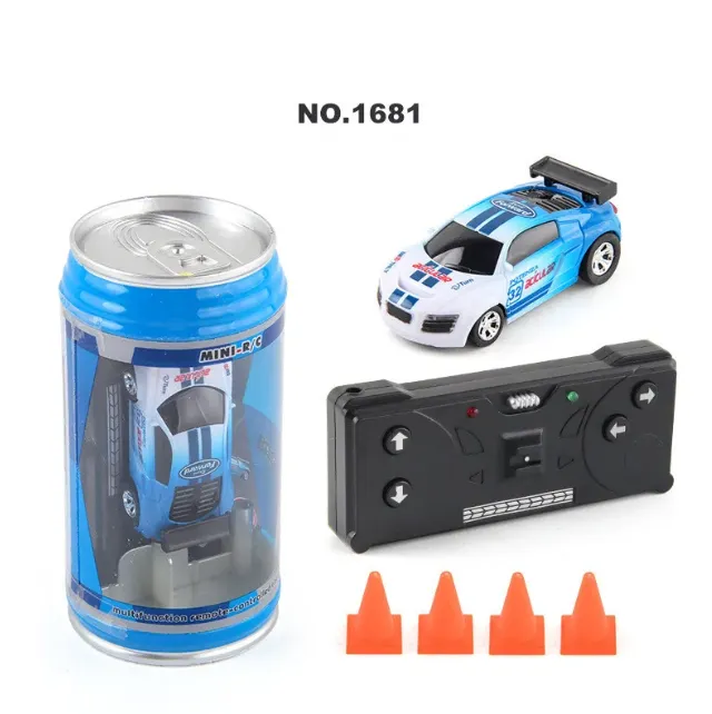 RC Cars, Mini Soda Can size, Pocket Car Toy with LED Lights
