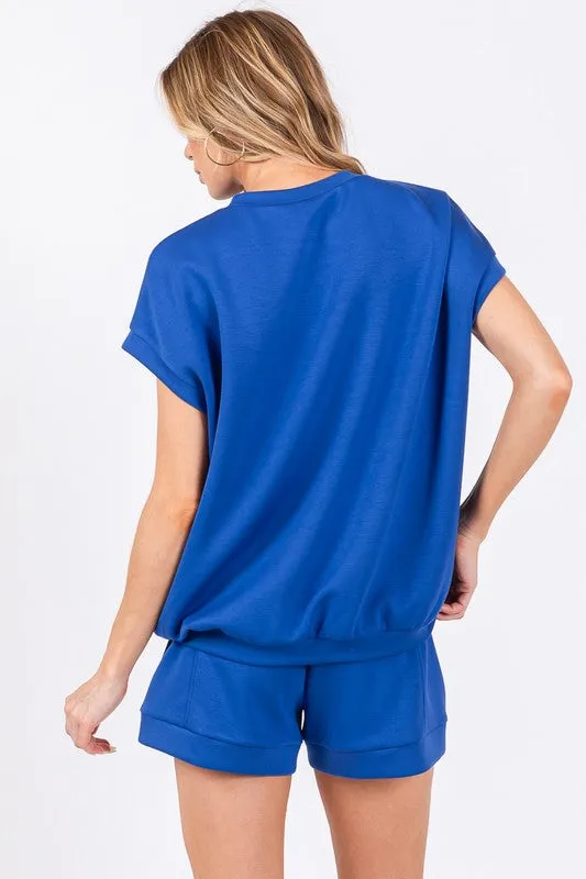 Royal Ultra Soft Top And Shorts Set