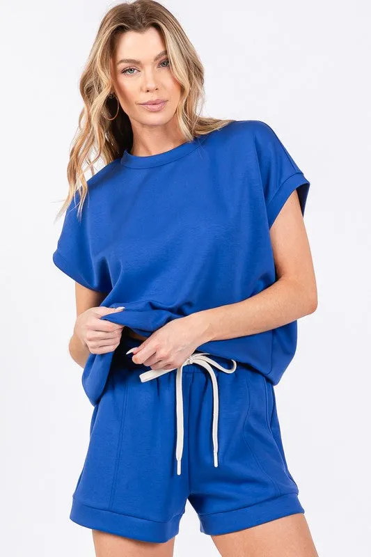 Royal Ultra Soft Top And Shorts Set