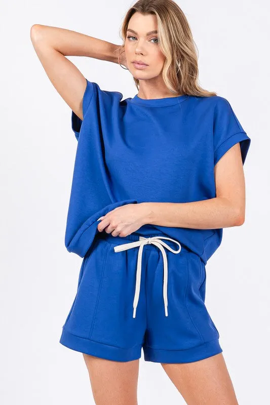 Royal Ultra Soft Top And Shorts Set