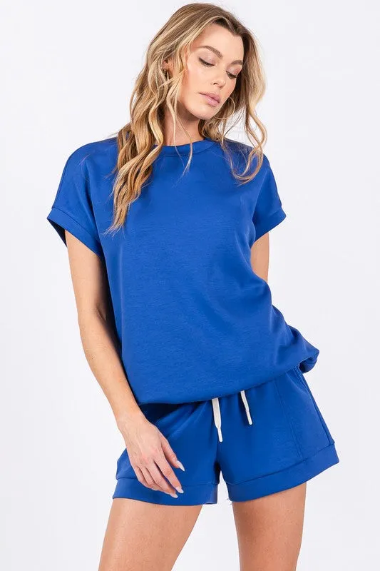 Royal Ultra Soft Top And Shorts Set