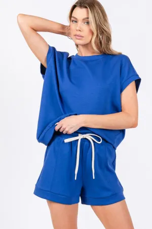 Royal Ultra Soft Top And Shorts Set