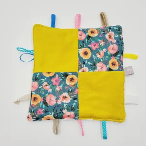 Sensory Blanket Floral Teal Bright (Standard)