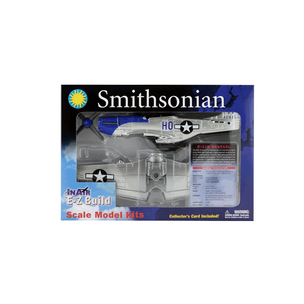 SMITHSONIAN InAir E-Z Build Model Kits - P-40 Warhawk & P-51 Mustang - SET of 2 - 1:48 Scale