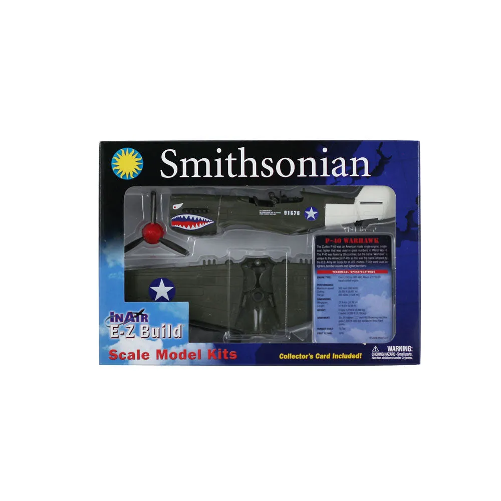 SMITHSONIAN InAir E-Z Build Model Kits - P-40 Warhawk & P-51 Mustang - SET of 2 - 1:48 Scale