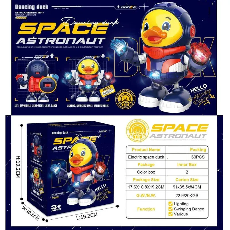 Space Astronaut Dancing Duck Toy