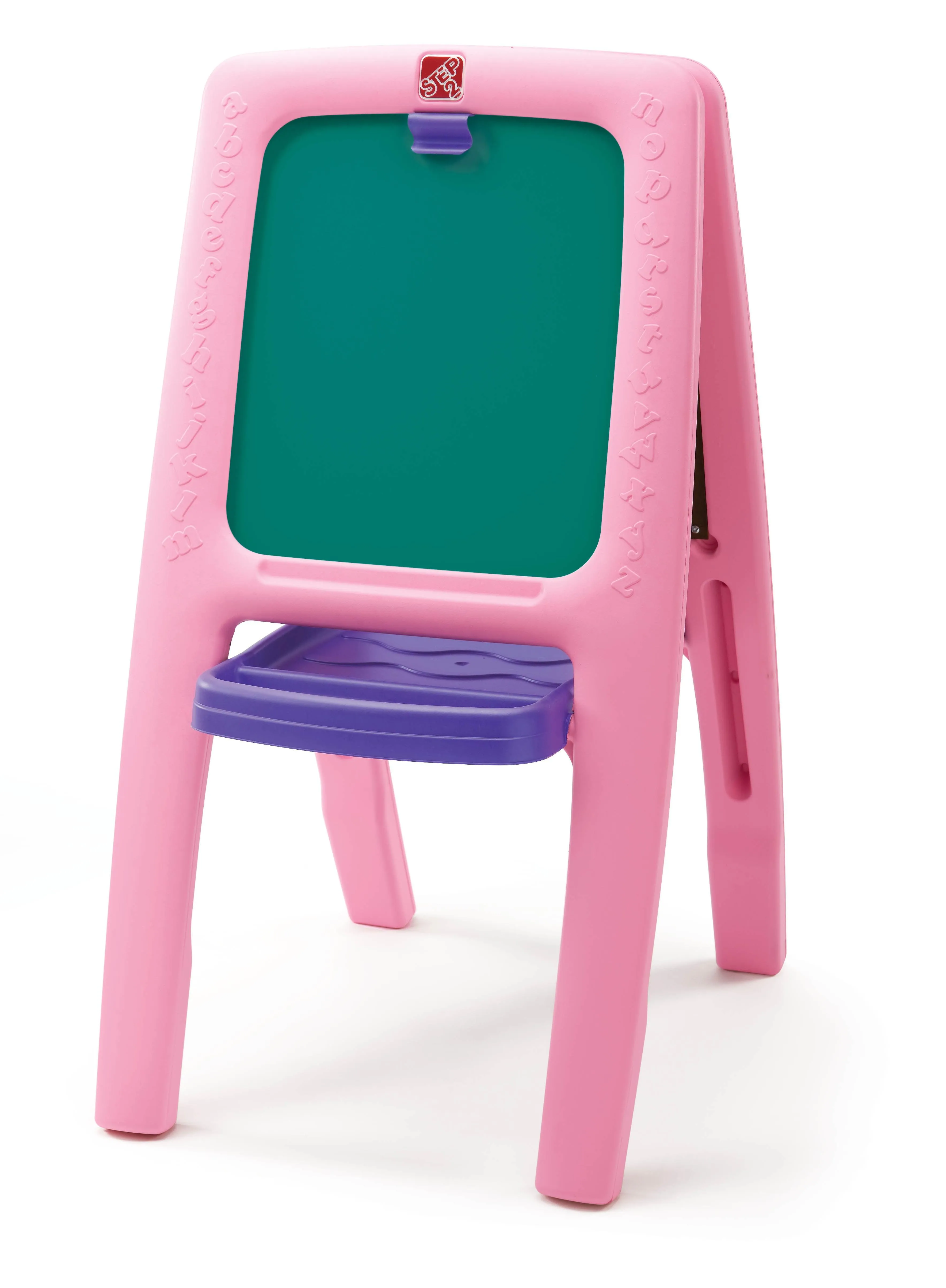 Step2 Easel for Two Double-Sided Art Easel with Magnetic Letters & Numbers Accessory Set for Kids, Pink