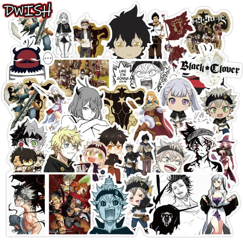 Stickers Black Clover (10/30/50 pcs per pack)