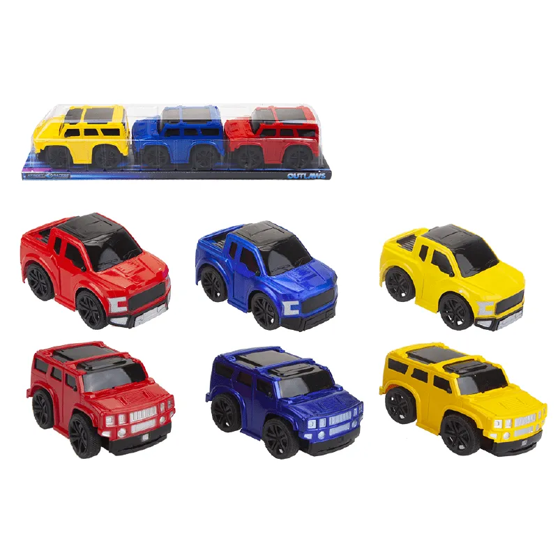 Street King Racer Cars or Trucks - Set of 3