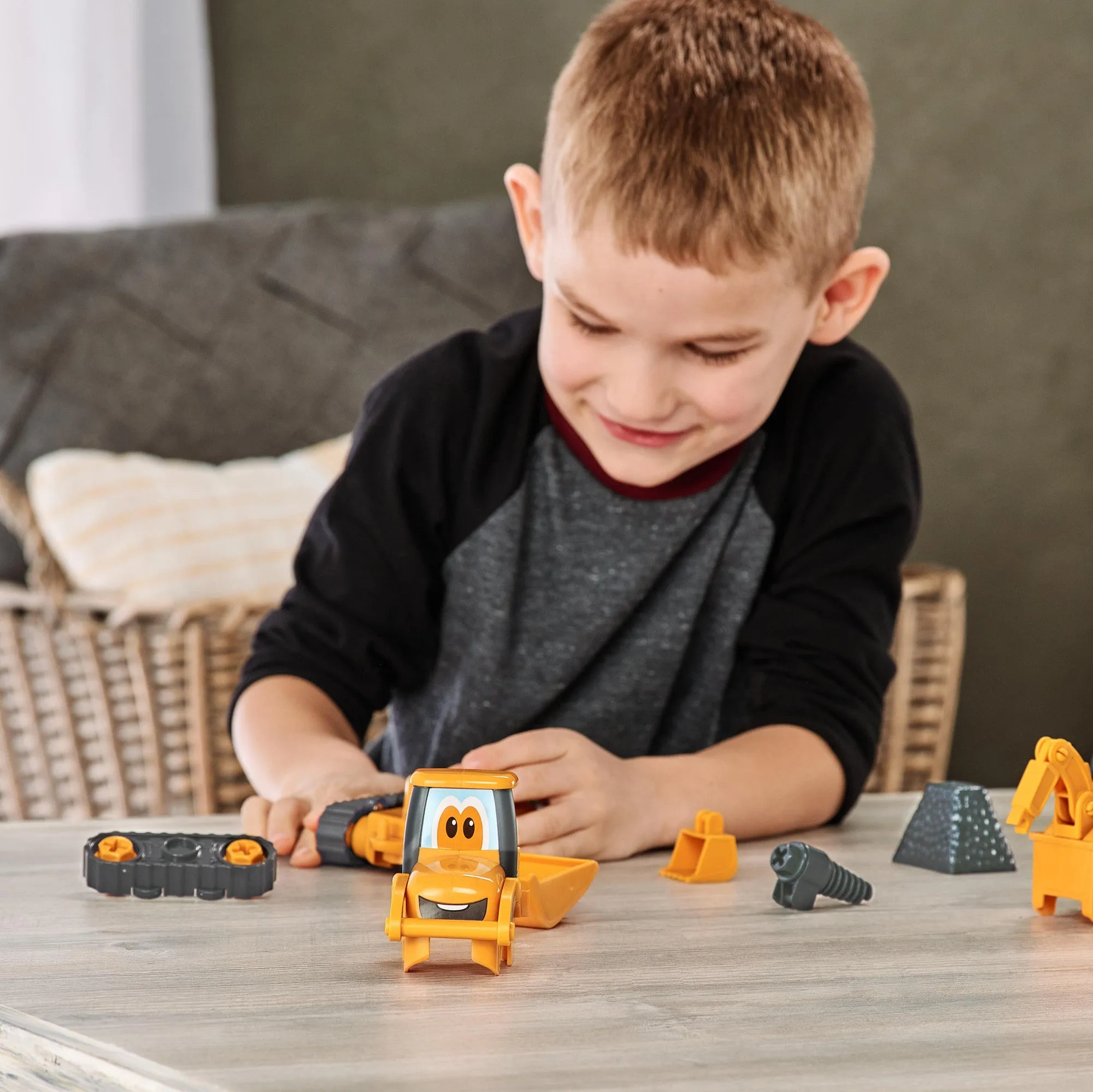 TOMY John Deere Kids Build-A-Buddy Backhoe Loader