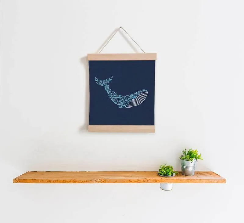 Whale Banner Embroidery Kit