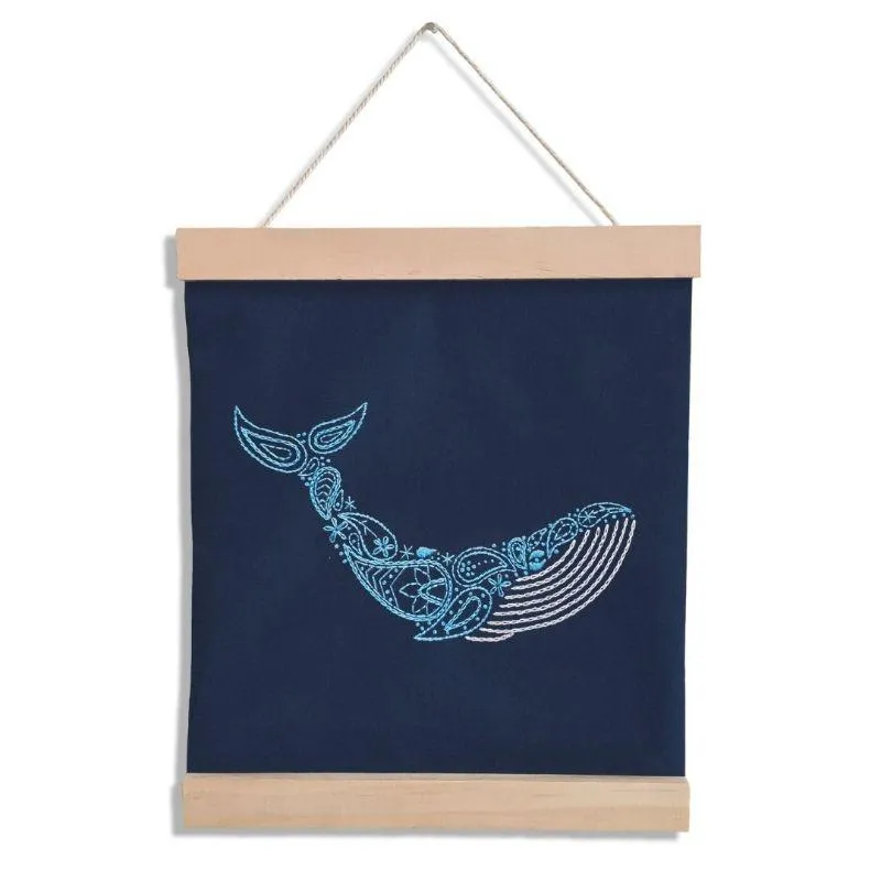 Whale Banner Embroidery Kit